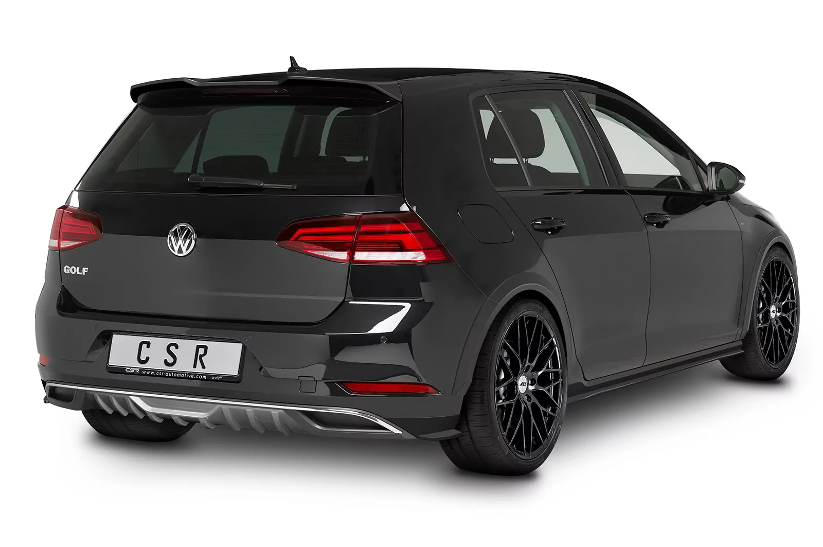 Heckansatz für VW Golf 7 Basis HA235 Strukturiert (schwarz matt)