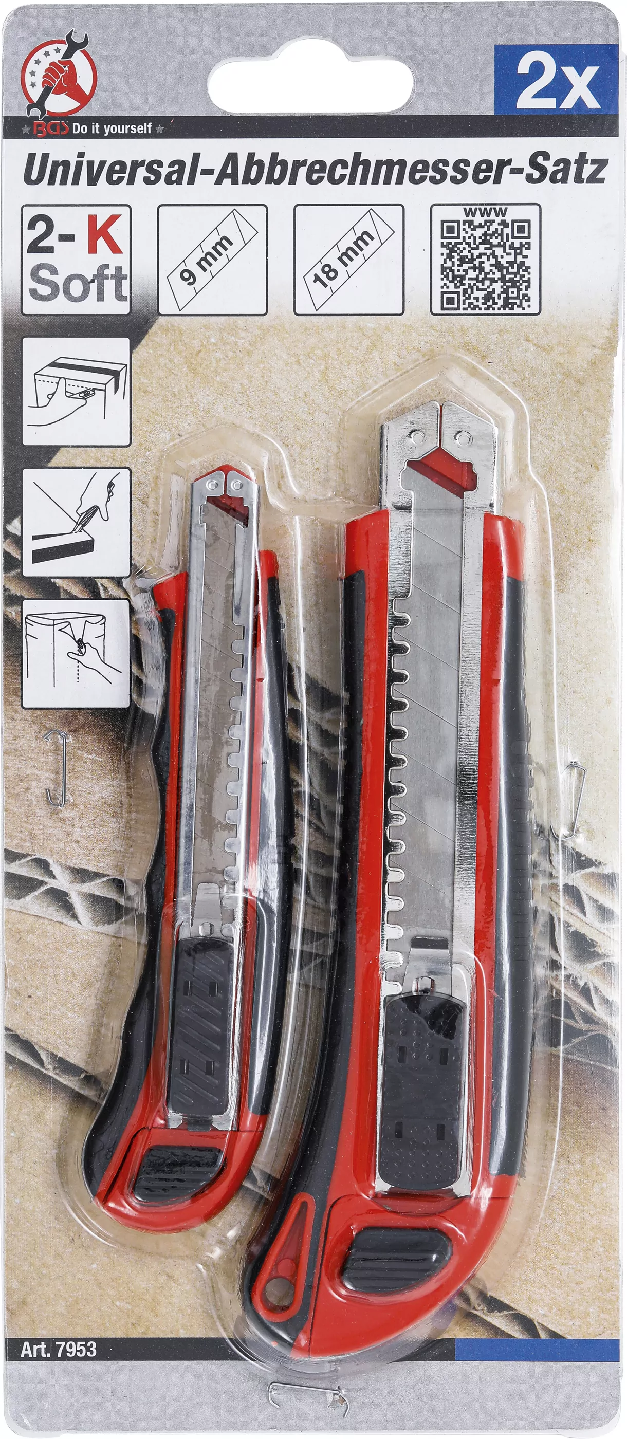 Universal-Abbrechmesser-Satz | Klingenbreite 9 / 18 mm | 2-tlg.