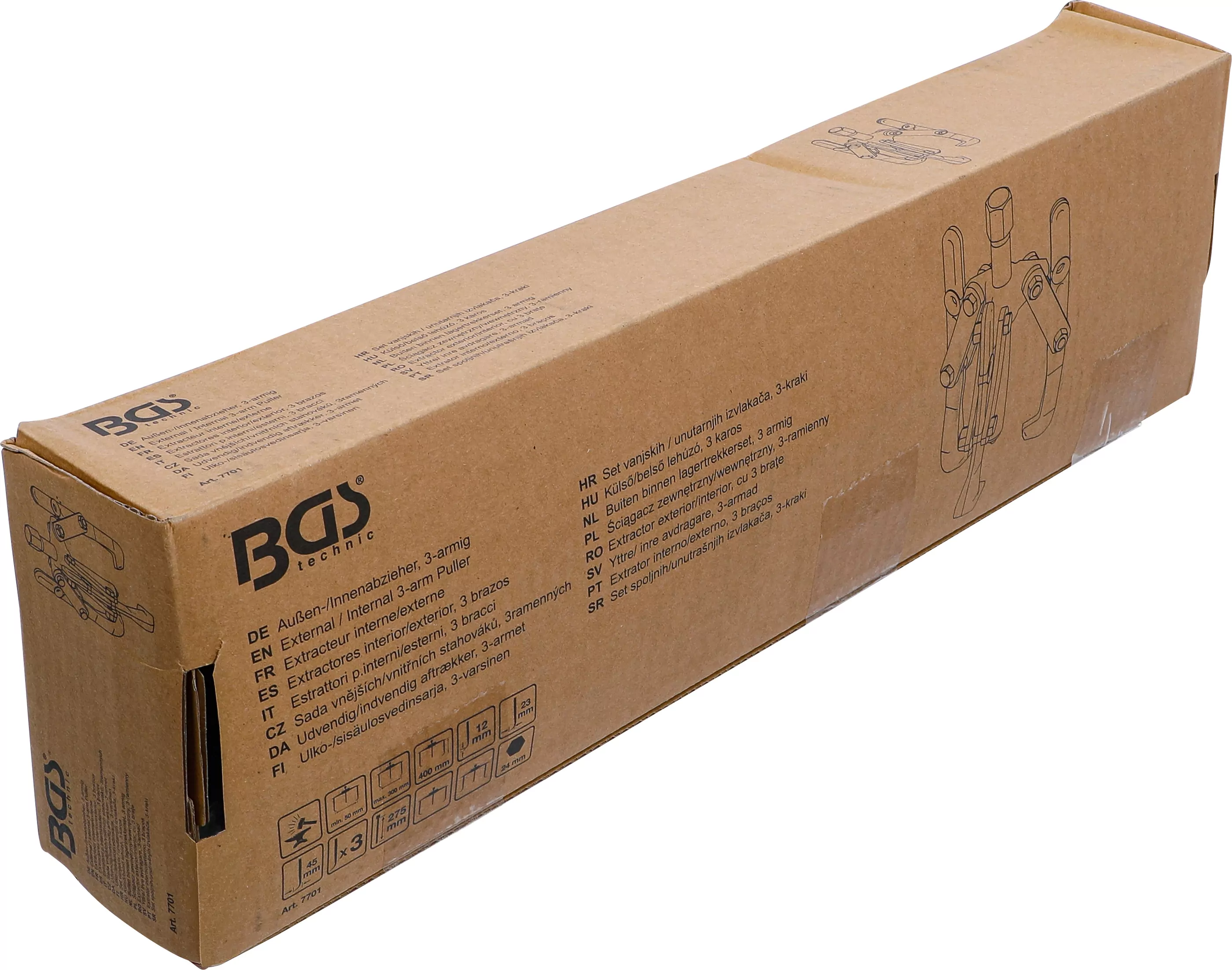 Außen-/Innenabzieher, 3-armig | 50 - 300 mm