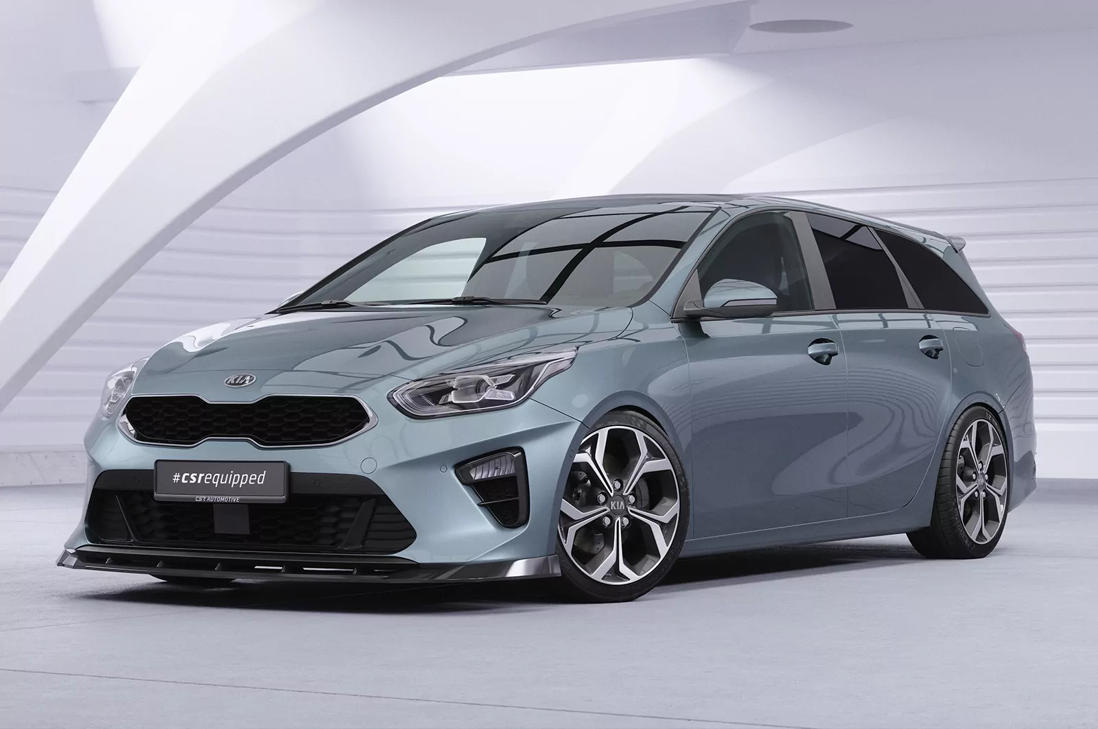 Cup-Spoilerlippe mit ABE für Kia Ceed (CD) CSL643 Schwarz Strukturiert