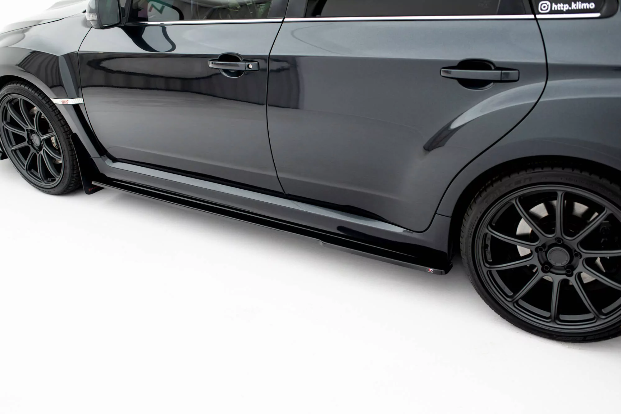 Seitenschweller Ansatz Passend Für Passend Für Subaru Impreza WRX STI 2009-2011 Schwarz Hochglanz Schwarz Hochglanz