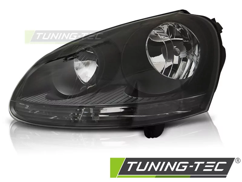 Headlights Black Left Side Tyc Fits Vw Golf 5 10.03-09