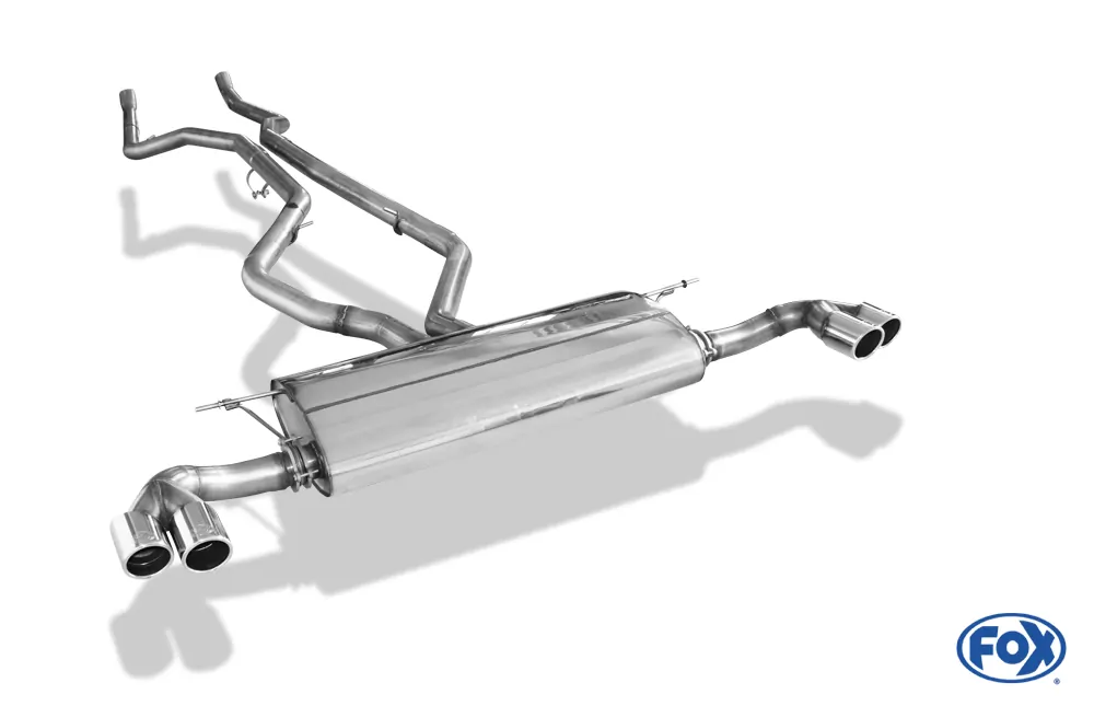 BMW X5 F15  Endschalldämpfer quer Ausgang rechts/links, Eingang doppelflutig - 2x80 Typ 16 rechts/links