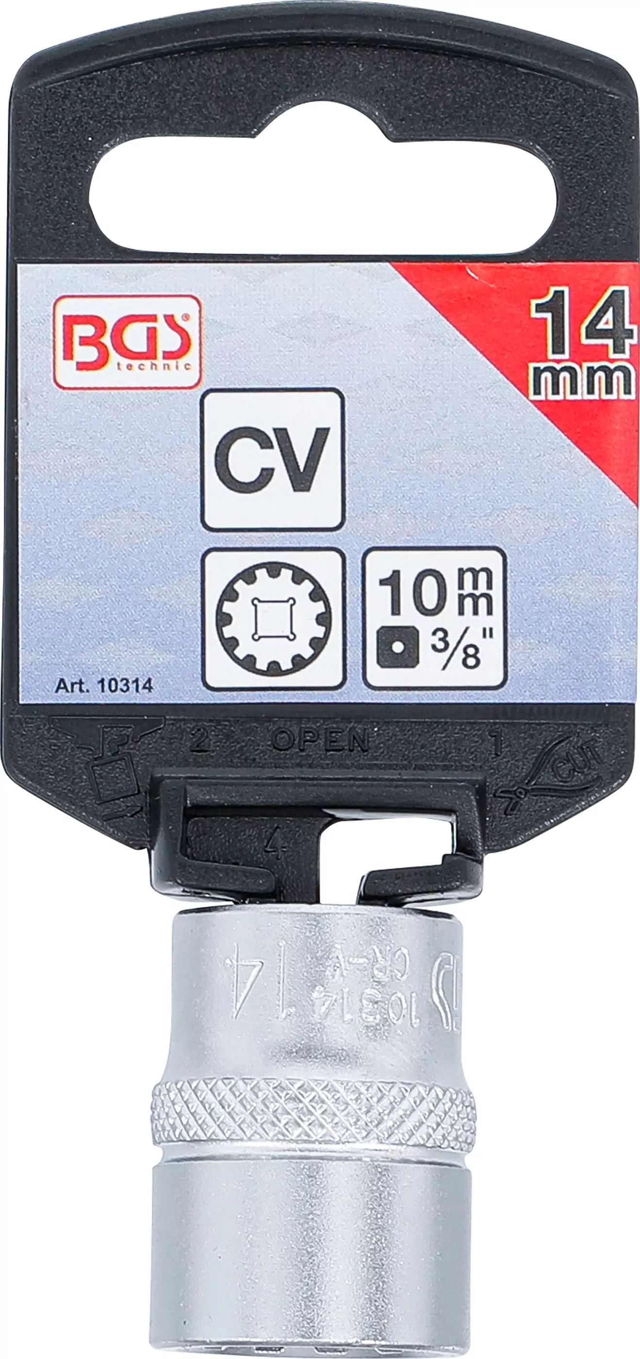 Steckschlüssel-Einsatz Gear Lock | Antrieb Innenvierkant 10 mm (3/8") | SW 14 mm