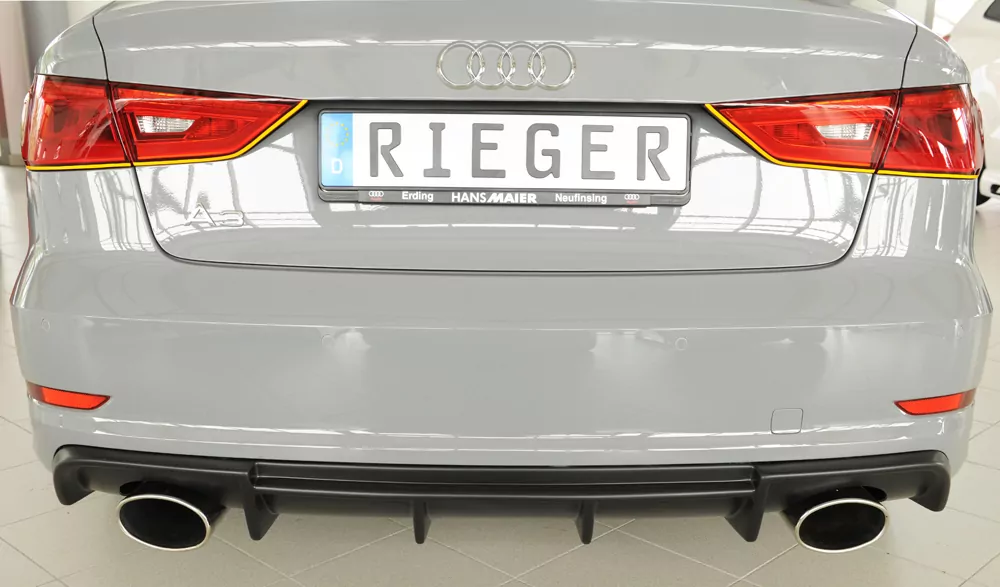 Rieger Heckeinsatz für Audi A3 (8V) - 5-tür. (Limousine 8VS) 07.12-08.16 (bis Facelift) carbon optik