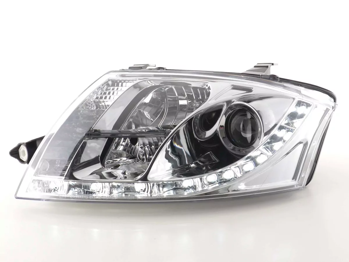 Scheinwerfer Set Daylight LED Tagfahrlicht Audi TT Typ 8N Bj. 98-06 chrom