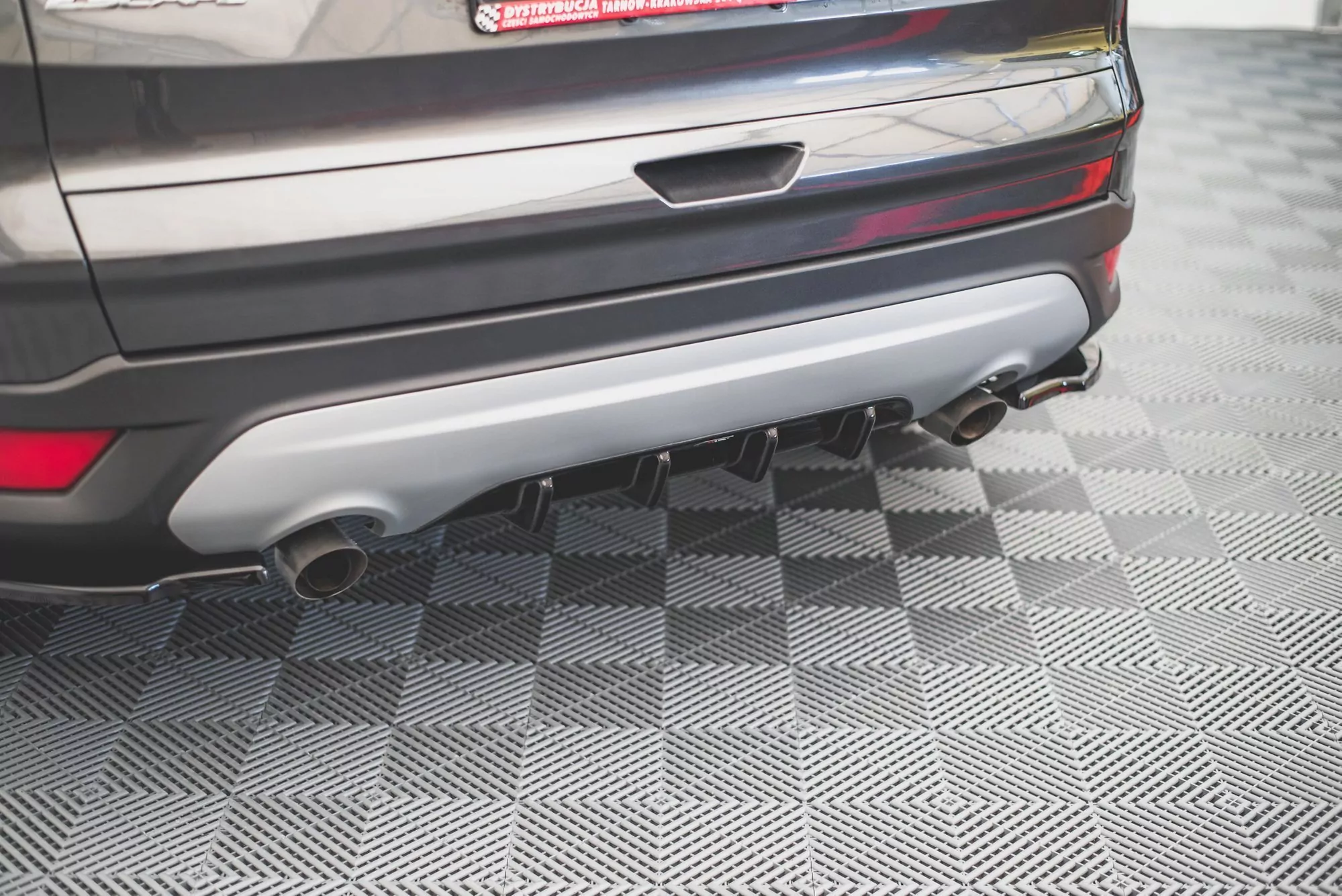 Diffusor Heck Ansatz Für Ford Escape Mk3 Schwarz Hochglanz