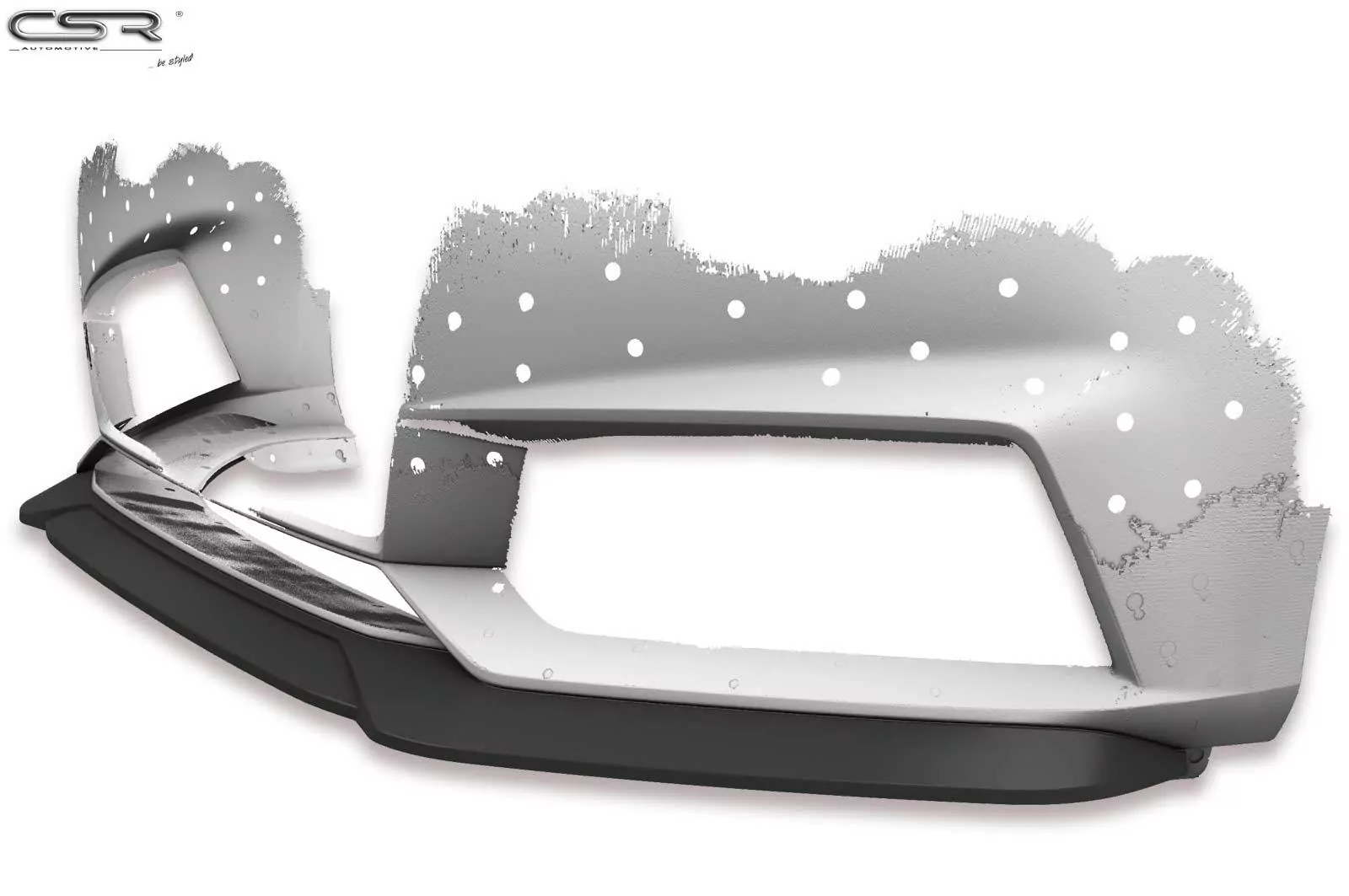 Cup-Spoilerlippe mit ABE für Audi A4 B9 8W S-Line / S4 B9 8W CSL376-M Carbon Look (matt)