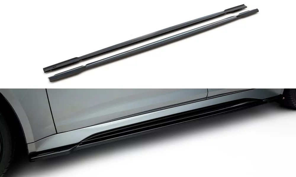 Seitenschweller Ansatz Für V.1 Für Audi RS6 C8 / RS7 C8 Schwarz Hochglanz