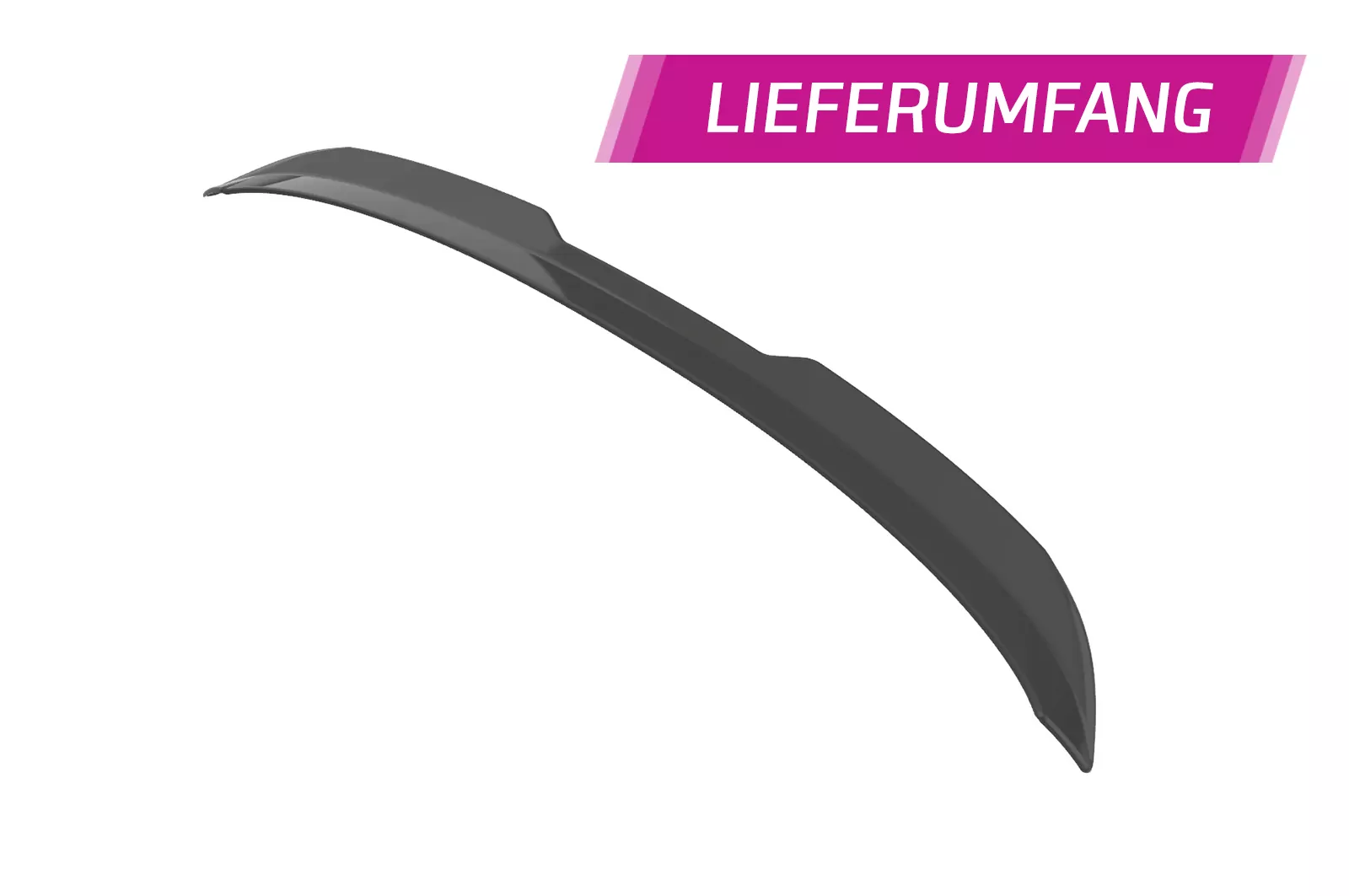 Heckflügel mit ABE für Seat Leon III (Typ 5F) Cupra HF851 Schwarz Strukturiert