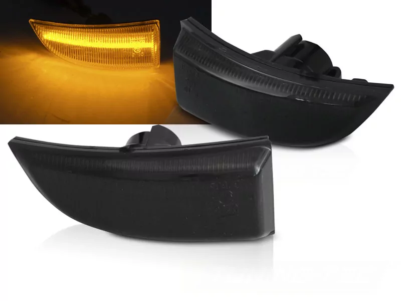 Indicator In The Mirror Smoke Led Seq Fits Renault Scenic Iii / Megane Iii