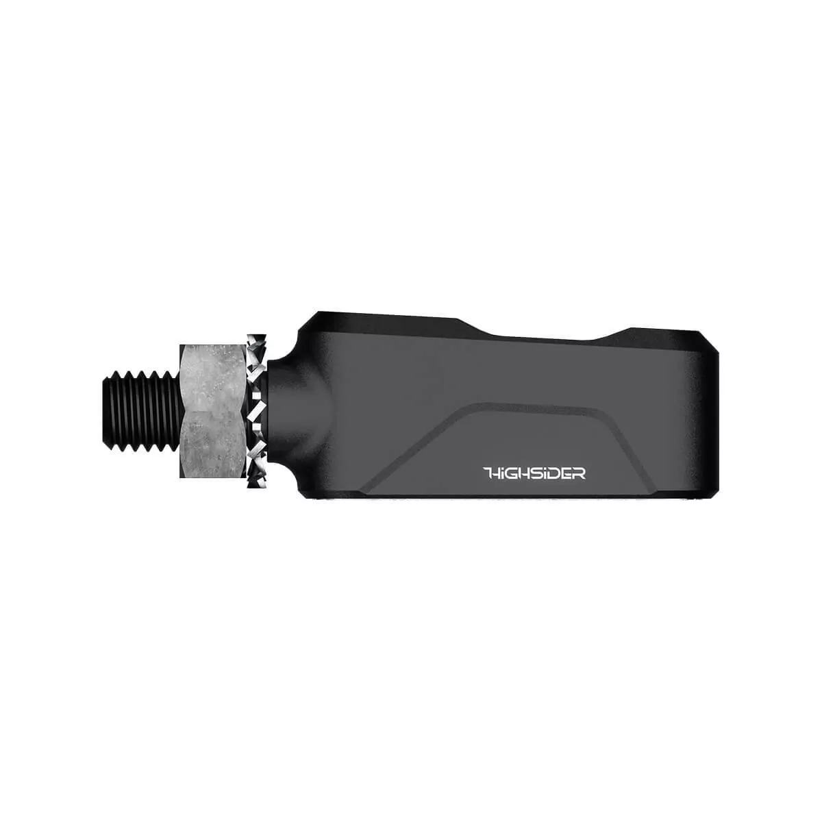 HIGHSIDER Pro Esagano-RS LED Blinker Gehäuse Schwarz / Linse Rauchgrau (Paar), Vorn & Hinten