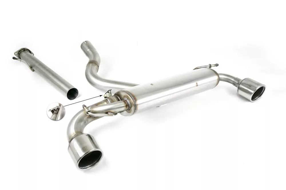 Ulter Sportauspuff für Toyota Yaris GR 2020- 2 Duplex Endrohre rund Ø100