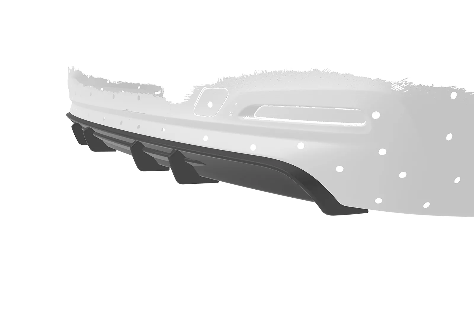 Heckansatz für BMW 3er F30 Limousine HA485 Schwarz Strukturiert