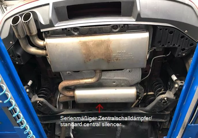 Seat Leon 5F - Starre Hinterachse  Endschalldämpfer Ausgang rechts/links - 2x80 Typ 16 rechts/links