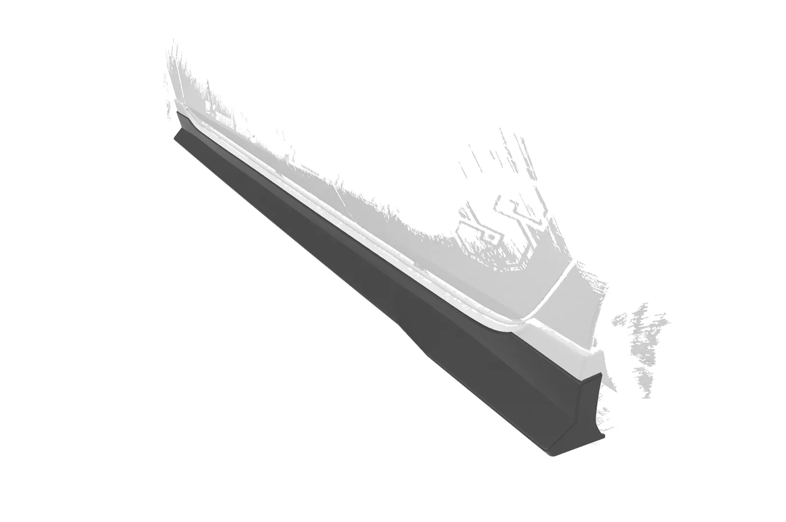 Seitenschweller für Mazda 3 (Typ BL) MPS SS563 Schwarz Strukturiert