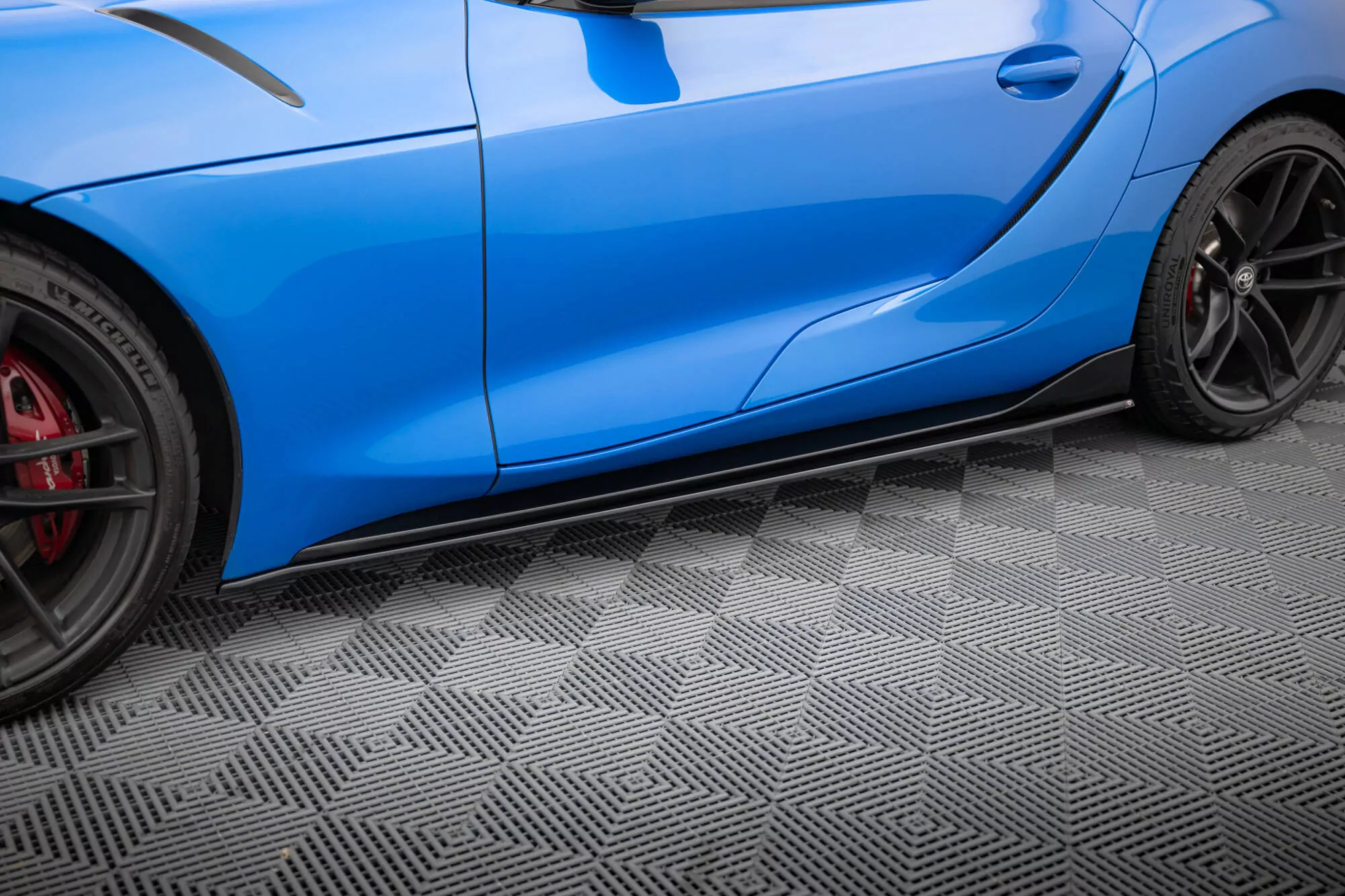 Seitenschweller Ansatz Passend Für Passend Für Diffusor V.1 Toyota Supra Mk5 Schwarz Hochglanz Schwarz Hochglanz