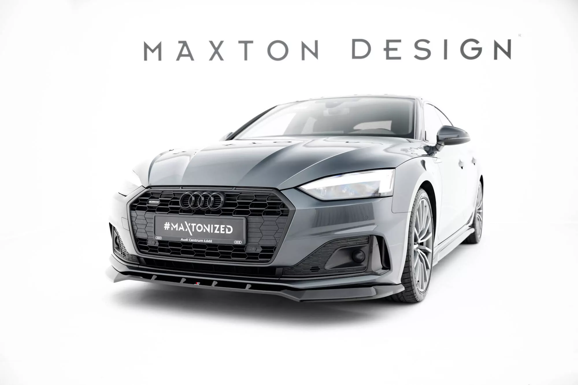 Front Ansatz Für  V.2 Audi A5 F5 Facelift Schwarz Hochglanz