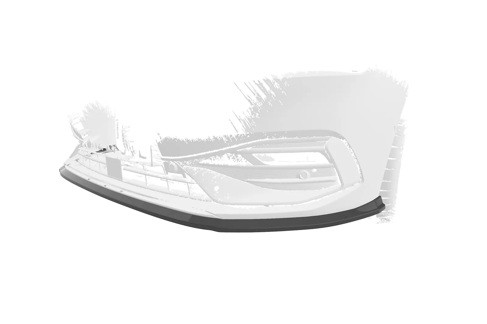 Cup-Spoilerlippe mit ABE für Seat Leon 4 (Typ KL) CSL523 Schwarz Strukturiert