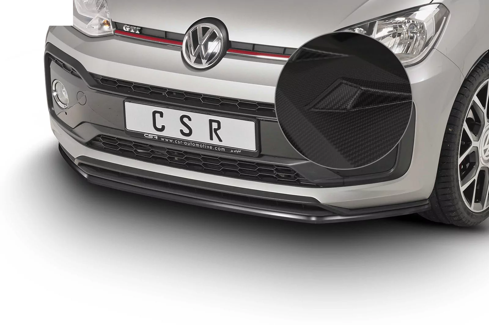 Cup-Spoilerlippe mit ABE für VW up! GTI CSL357-M Carbon Look (matt)