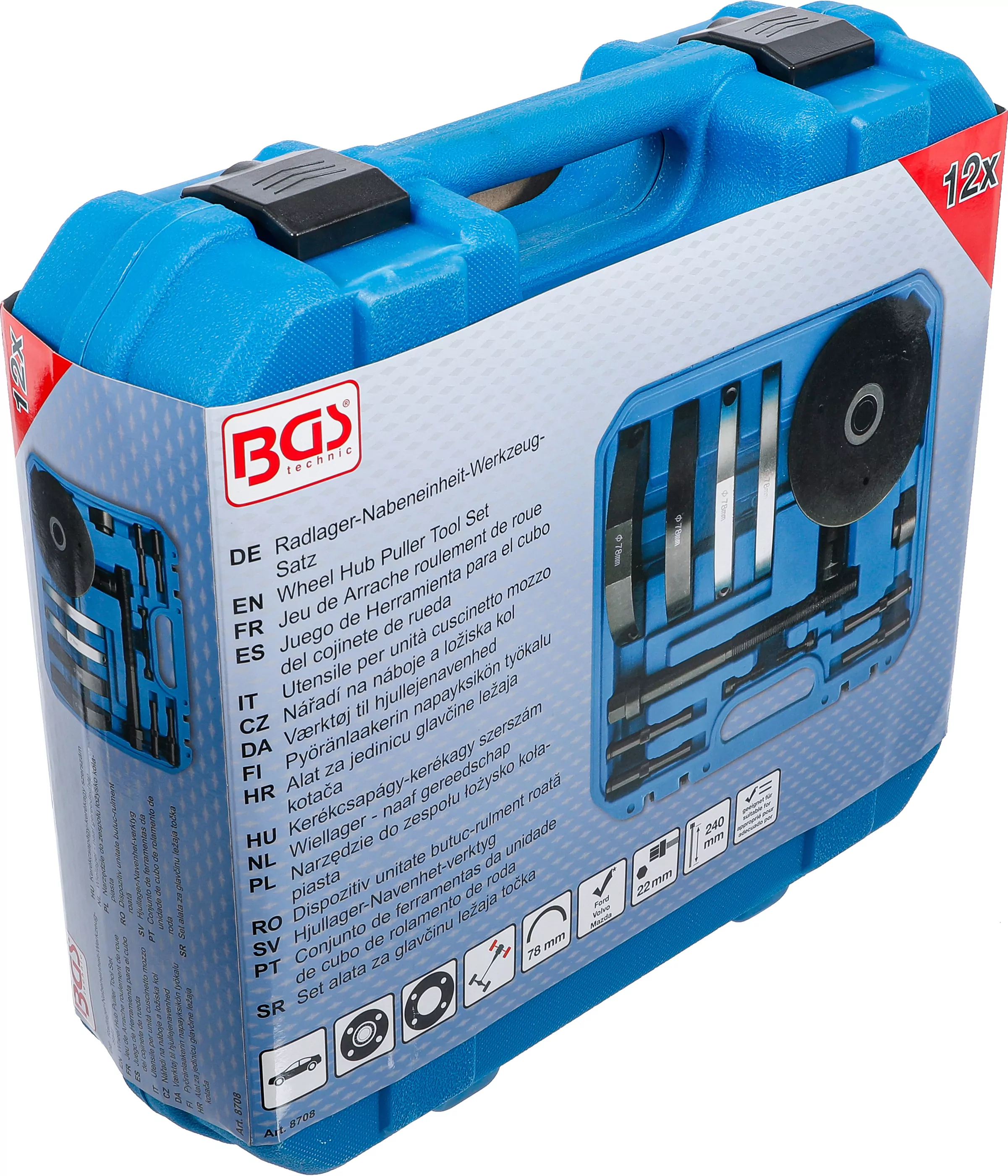 Radlager-Nabeneinheit-Werkzeug-Satz | für Ford, Volvo, Mazda | Ø 78 mm