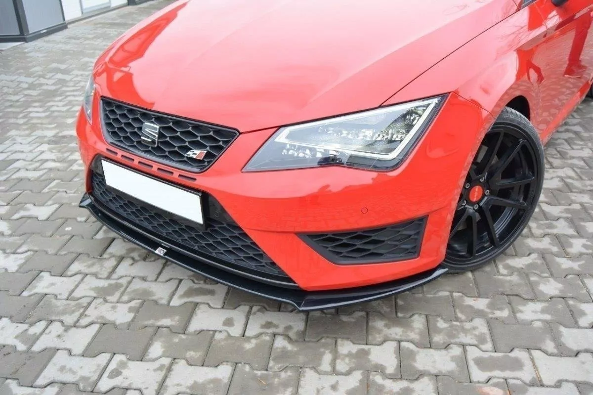 Front Ansatz Passend Für Passend Für SEAT LEON III CUPRA / FR Schwarz Hochglanz Schwarz Hochglanz