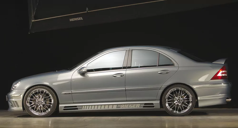 Rieger Seitenschweller für Mercedes C-Klasse (W203) - Sportcoupe 05.00- carbon optik