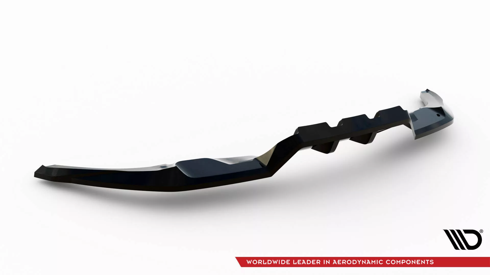 Hinten Splitter (mit Einem Vertikalem Balken) Ford Kuga ST Mk1 Schwarz Hochglanz