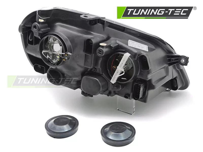 Headlight Black Left Side Tyc Fits Vw Polo 9n3 05-09