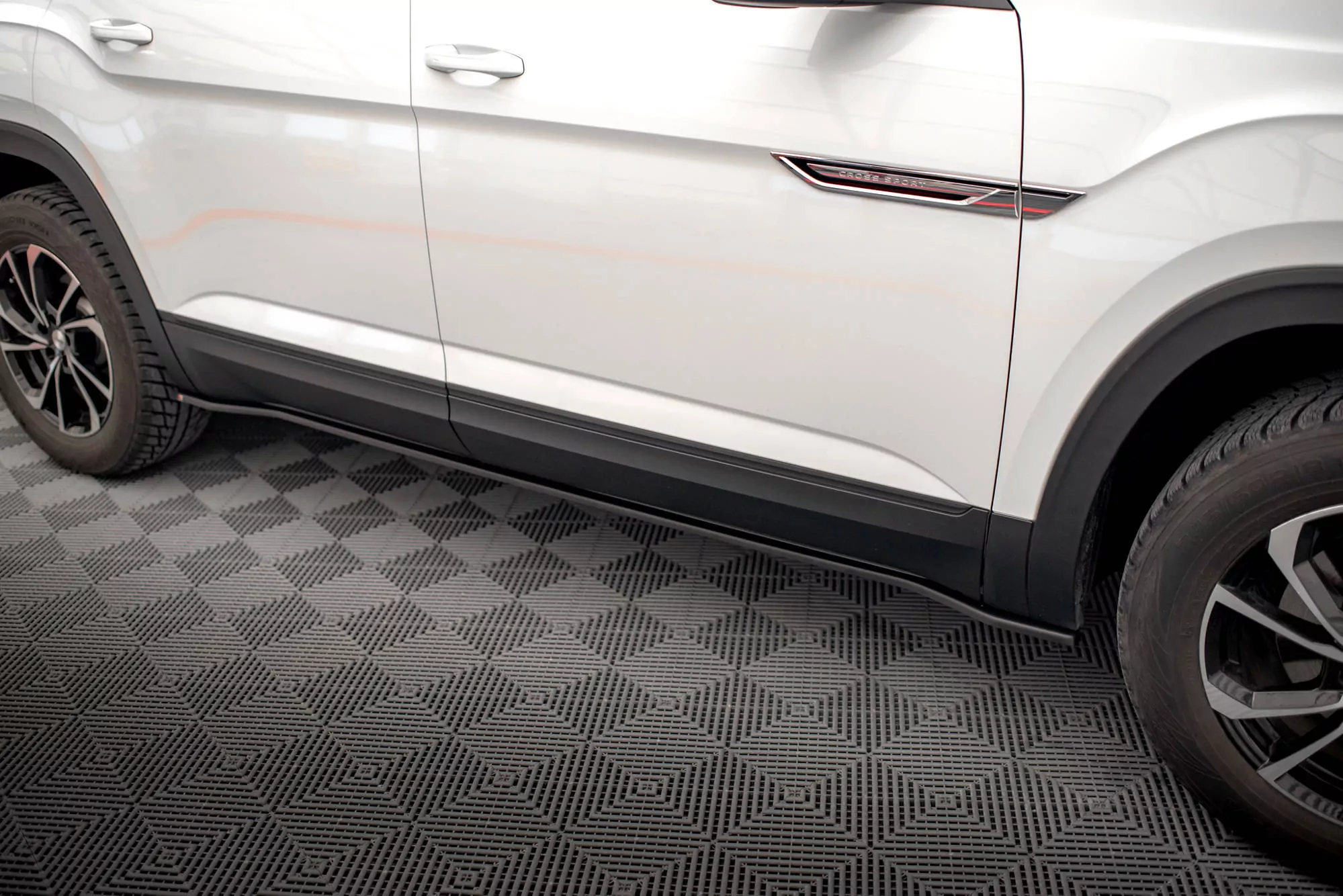 Seitenschweller Ansatz Für Volkswagen Atlas Cross Sport Schwarz Hochglanz