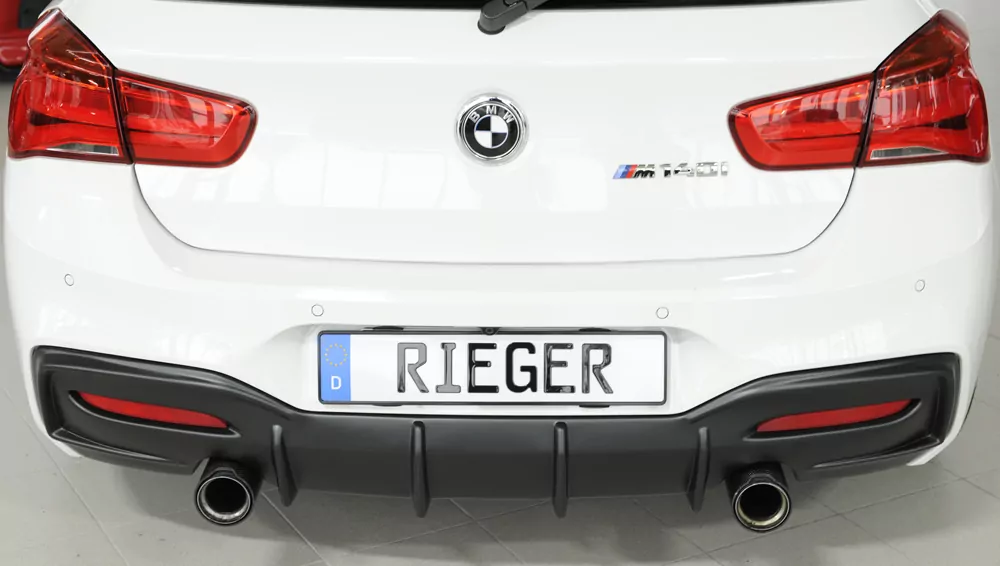 Rieger Heckeinsatz für BMW 1er F21  (1K2) | Lim. / 2-tür. 05.2015- (ab Facelift) LCI nur für M-Paket-Heckschürze, nur M135i / M140i