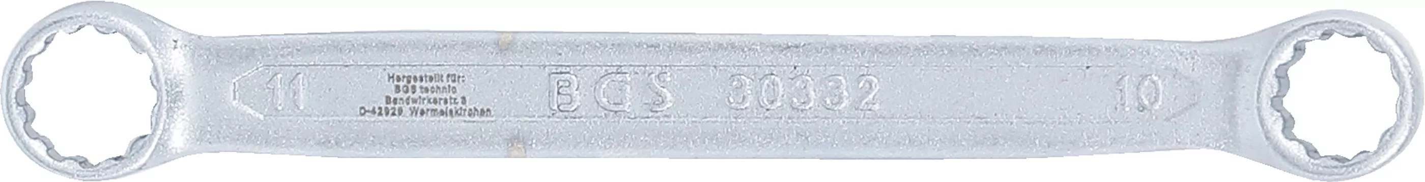 Doppel-Ringschlüssel | extra flach | SW 10 x 11 mm