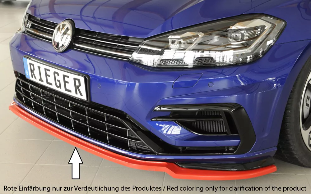 Rieger Spoilerschwert nur für R / R-Line für VW Golf 7 R-Line | 3-tür. 02.17- (ab Facelift) für orig. Frontschürze