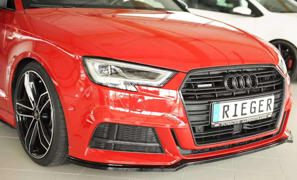 Rieger Spoilerschwert für Audi A3 (8V) | 5-tür. (Limousine 8VS) 09.16- (ab Facelift) für orig. S-Lin Frontschürze