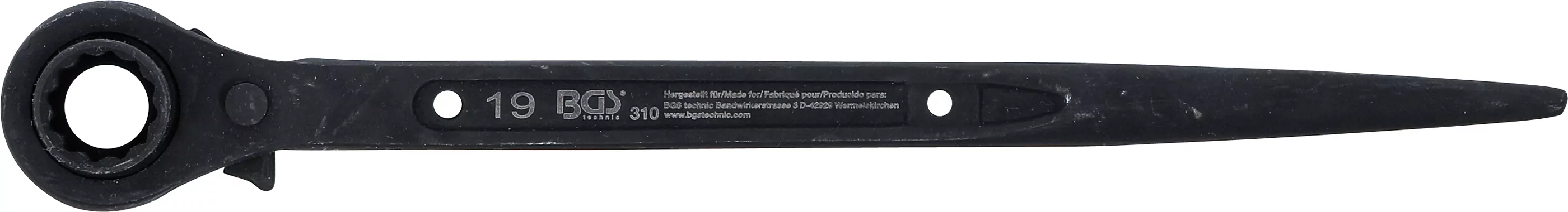 Gerüstbauer-Knarre | SW 19 x 22 mm