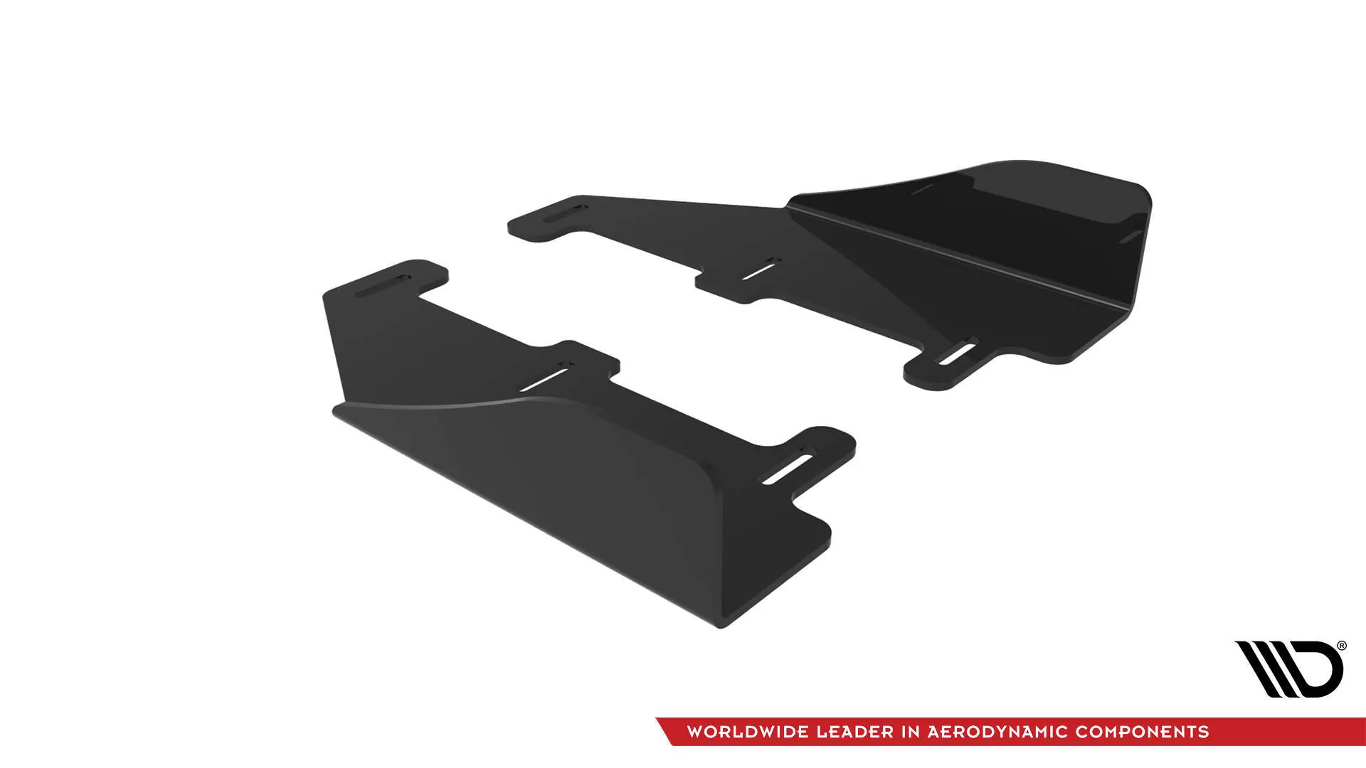 Side Front Stoßstangen Racing Flaps Passend Für Ford Fiesta Mk8 ST / ST-Line Schwarz Hochglanz