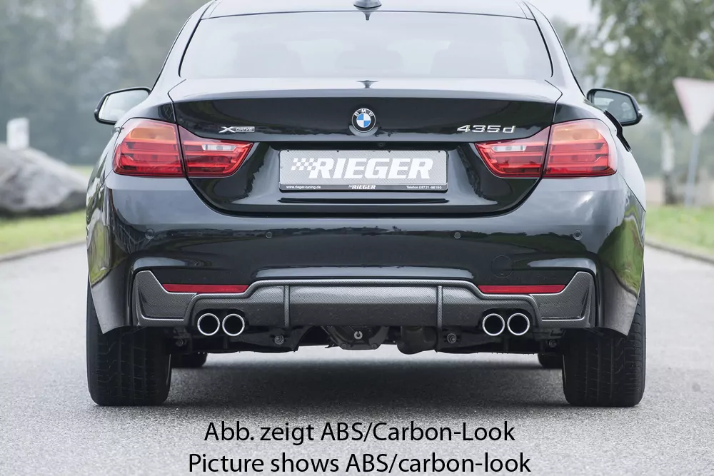 Rieger Heckeinsatz für BMW 4er F32  (3C) | Coupé (3-tür.) 07.15- (ab Facelift) LCI nur für M-Paket-Heckschürze
