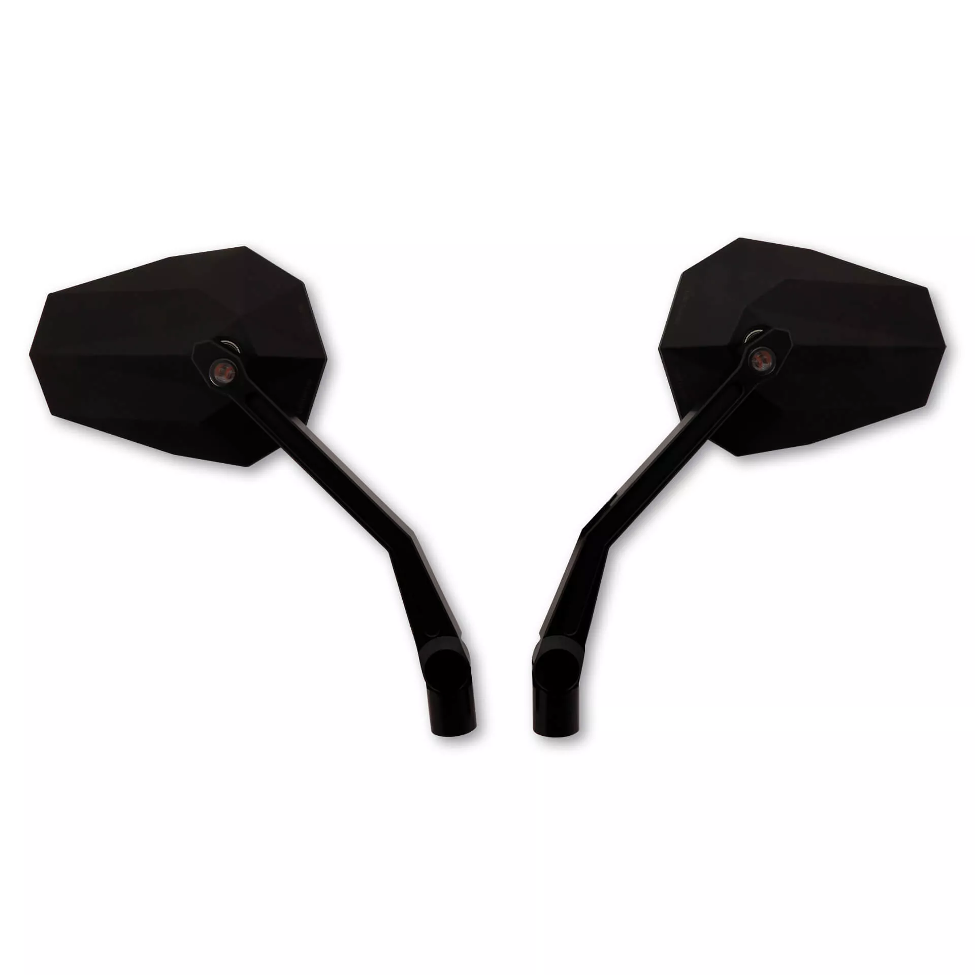 HIGHSIDER pro Handlebar Mirror Stealth -X2 Black With LED Indicator (Pair)
