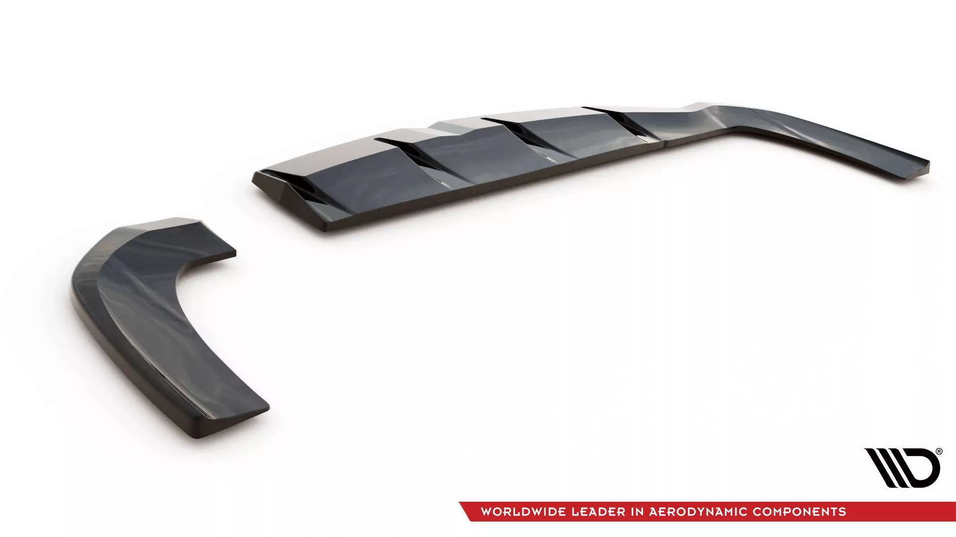 Heck Ansatz Flaps Diffusor Für Hyundai I30 Fastback N-Line Mk3 Facelift Schwarz Hochglanz