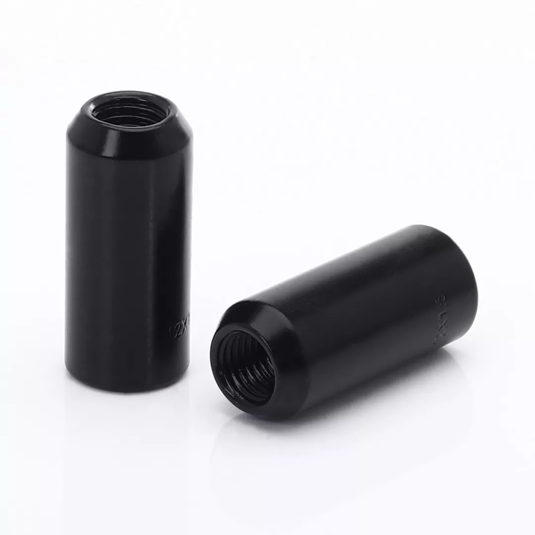 Satz Schwarze Lange Inbus Radmuttern (Lug Nuts) 12x1,5 + Werkzeug