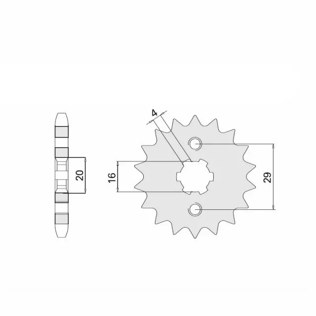 Ritzel 14 Zähne Teilung 428
