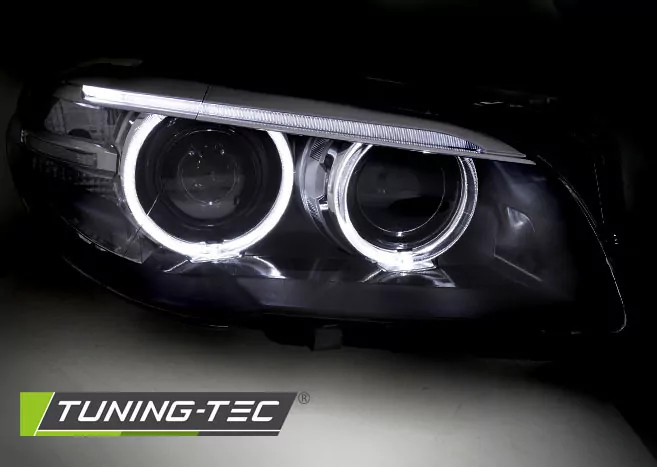 XENON HEADLIGHTS ANGEL EYES LED DRL BLACK fits BMW F10,F11 10-07.13