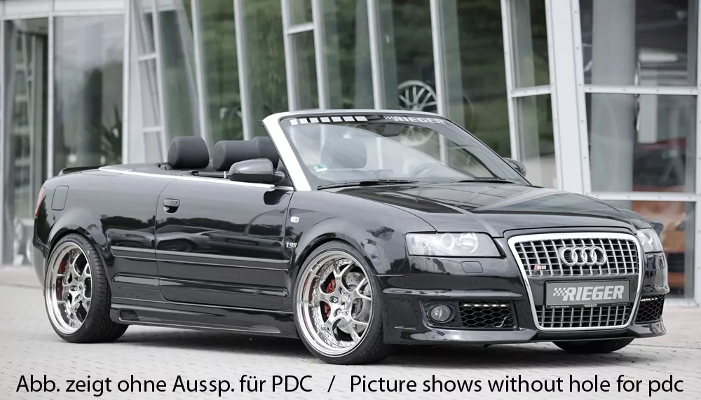 Rieger Spoilerstoßstange für Audi A4 (8H) - Cabrio 04.02-12.05 (bis Facelift) carbon optik