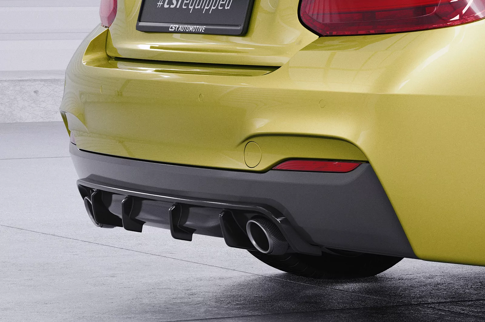 Heckansatz für BMW 2er (F22 / F23) Coupe und Cabrio HA273 Strukturiert (schwarz matt)