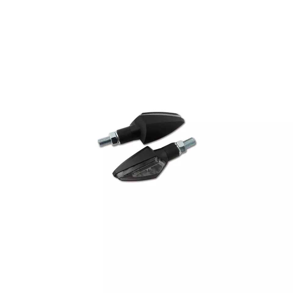 SHIN YO V-Scope LED 3in1 Blinker-Rücklicht-Kombination Gehäuse Schwarz / Linse Rauchgrau (Paar), Hinten