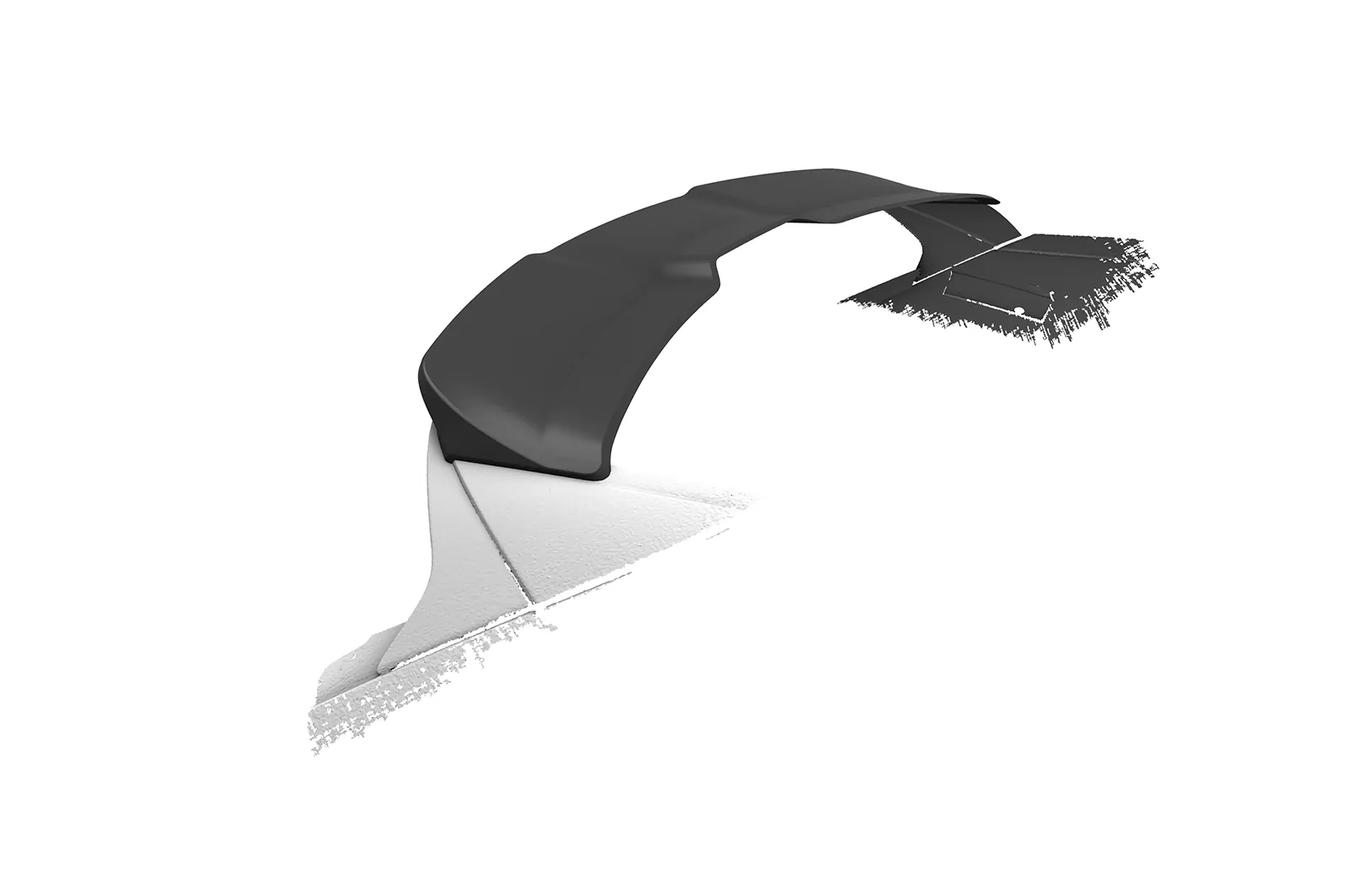 Heckflügel mit ABE für Land Rover Range Rover Velar HF033 Schwarz Strukturiert