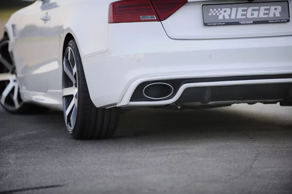 Endrohrblende links, chrom, 185x120mm oval für Audi A4 (B8/B81) Lim. 01.12- (ab Facelift)