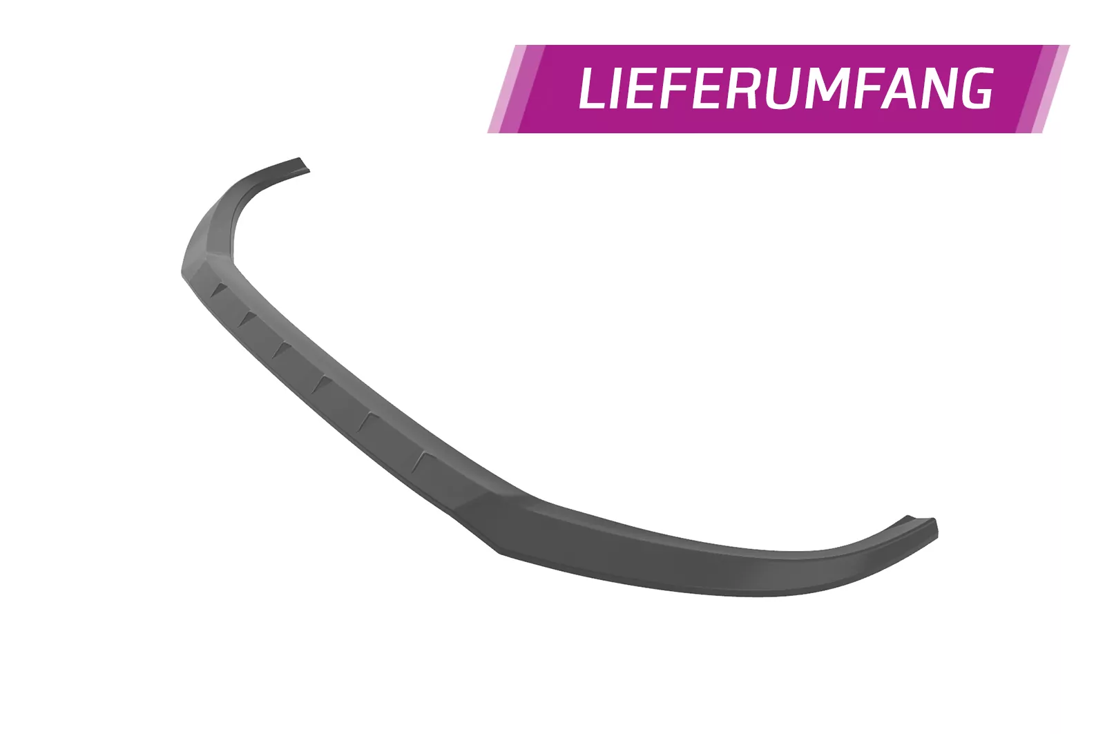 Cup-Spoilerlippe mit ABE für Audi Q2 (Typ GA) S-Line CSL644 Schwarz Strukturiert