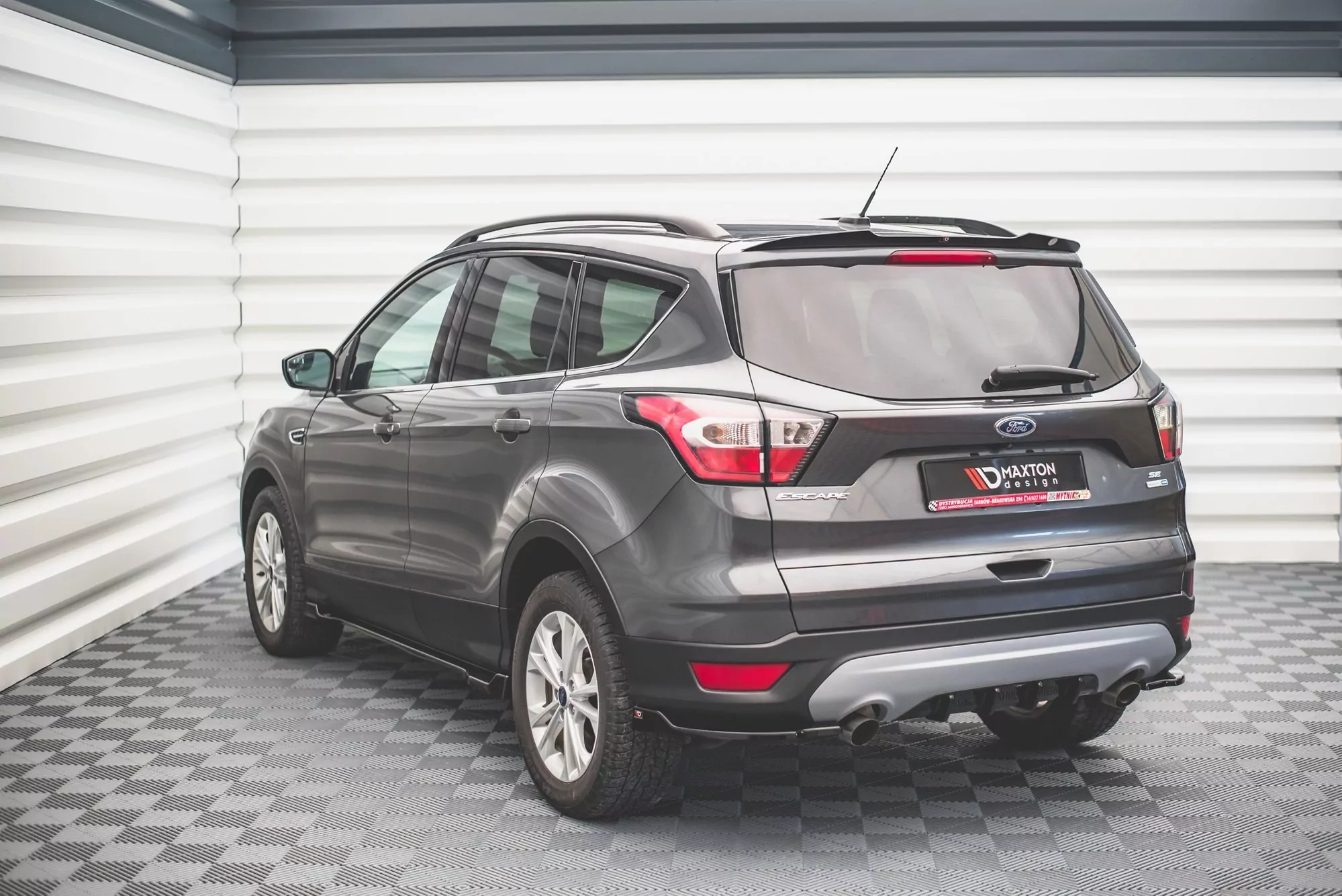 Heck Ansatz Flaps Diffusor Für Ford Escape Mk3 Schwarz Hochglanz