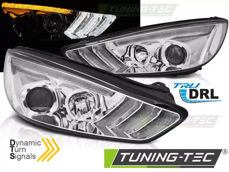 Ford Focus Mk3 15-18 Chrome Drl Led Seq Indicaor